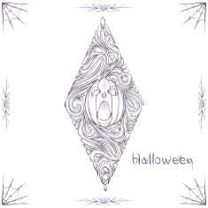 Abstract Pattern Pumpkin Black One