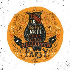 Halloween party poster with an old owl N4