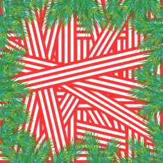 Sweet Christmas greeting card with fir twigs N3