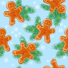 Seamless Christmas pattern N49