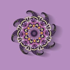 purple pattern circle ornament illustration