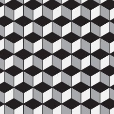 Abstract geometric tiles 3D seamless pattern background