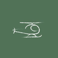 Helicopter icon drawn in chalk N2