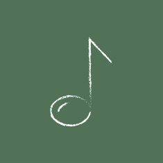 Music note icon drawn in chalk N2