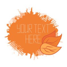 Vector autumn cover with orange leaves N2
