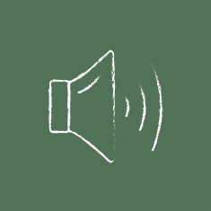 High speaker volume icon drawn in chalk N3
