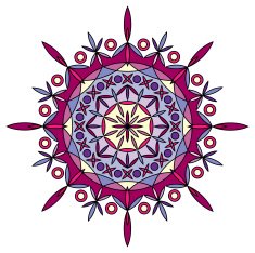 Violet and pink ornament