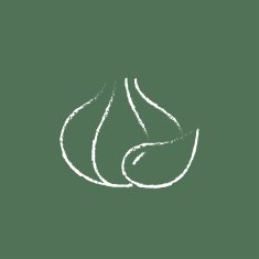 Garlic icon drawn in chalk N2