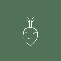 Beet icon drawn in chalk