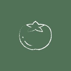 Tomato icon drawn in chalk