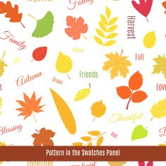Realistic autumn leaves seamless pattern