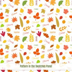 Realistic autumn leaves seamless pattern N2
