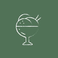 Cup of an ice cream icon drawn in chalk