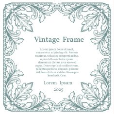 Vintage square ornate frame