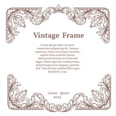 Vintage square ornate frame N2