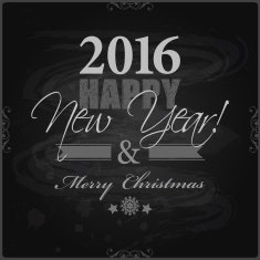 2016 Happy New Year card Merry Christmas or background