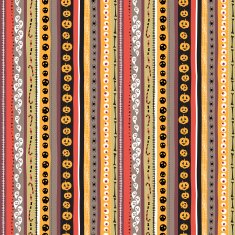 Seamless pattern Vintage Happy Halloween Flat style N3