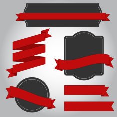 abels or badges retro style set