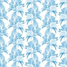 Watercolor illustration with leaves and flowers Seamless pattern 23