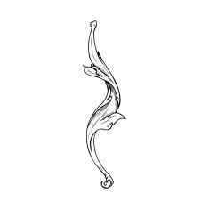 traditional hand drawn floral swirl N27
