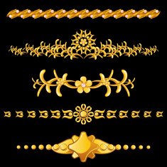 Set of gold dividers