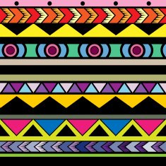 Vector Color Aztec Seamless Pattern N2