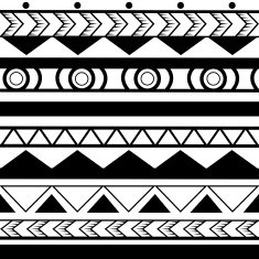 Vector Black and White Aztec Seamless Pattern N2