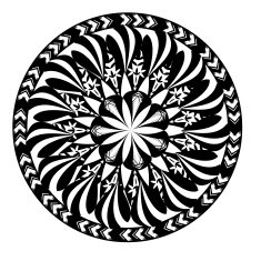 vector flower circle design
