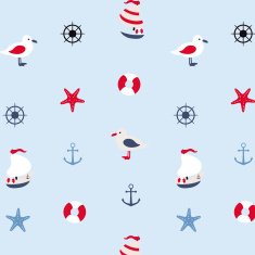 Seamless pattern in marine style N11