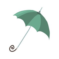 Cartoon umbrella flat icon N2