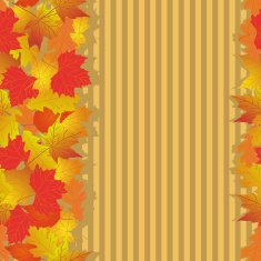 Seamless pattern with bright autumn leaves N6