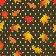 Seamless pattern with bright autumn leaves N9