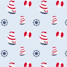 Seamless pattern in marine style N16