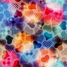 Hearts pattern on geometric background N2
