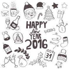 Christmas hand drawn 2016