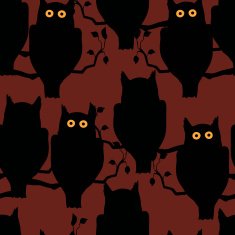 Owls sitting on a branch N2