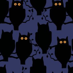 Owls sitting on a branch N5