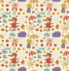 Joyful autumn pattern