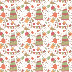Stunning seamless pattern with happy birthday