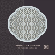 Chinese window tracery round side frame 83 square diamond