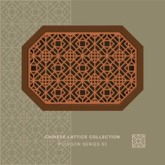 Chinese window tracery polygon frame 83 square diamond