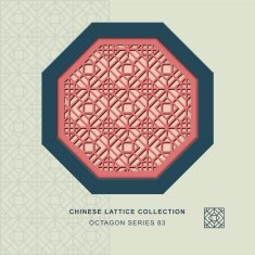 Chinese window tracery octagon frame 83 square diamond