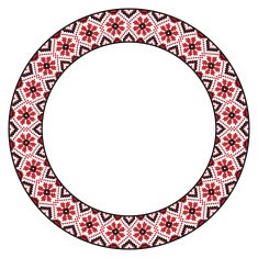 Traditional Slavic round embroidery N13