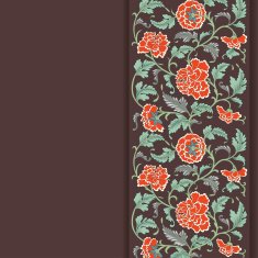 Elegant vector card with decorative asian flowers