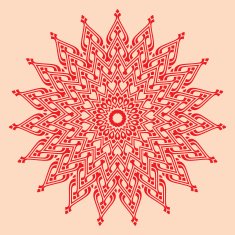Contemporary doily round lace floral pattern N3