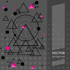 Abstract geometric party banner vector illustration N2