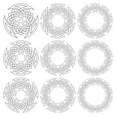 Set of circular patterns N5