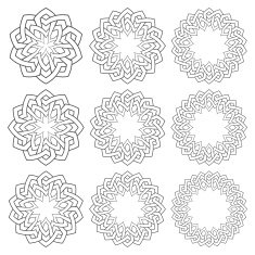 Set of circular patterns N7