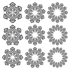 Set of circular patterns N10