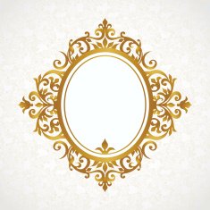 Vector decorative frame in Victorian style